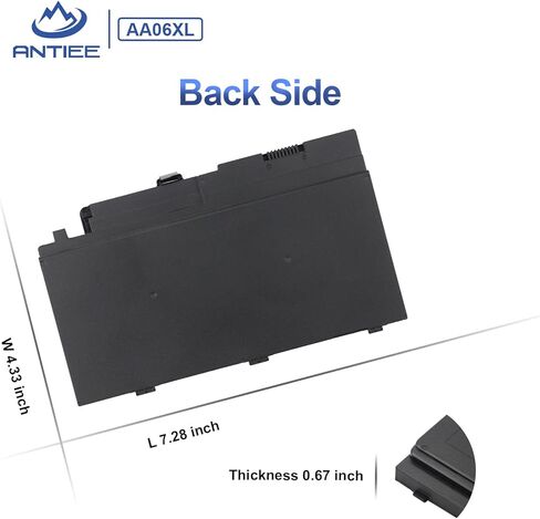 بطارية كمبيوتر محمول ANTIEE AA06XL لأجهزة HP ZBook 17 G4 G4-2ZC18ES G4-1RR26ES G4-Y6K23EA Z3R03AA Z3R03UT Series HSTNN-DB7L AA06096XL 852711-850 852527-241 852527-242 852527-222 852527-221 AA06096XL-PR 96Wh in Kuwait