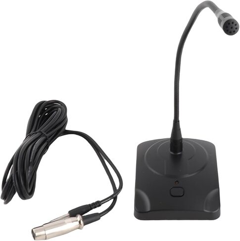 plplaaoo Computer Microphone Professional Wired Desktop Conference Microphone Adjustable Neck Boom Arm Stand for PC Laptop Speaker Mixer Recording Broadcasting Online Voice Chatting Black in Saudi Arabia