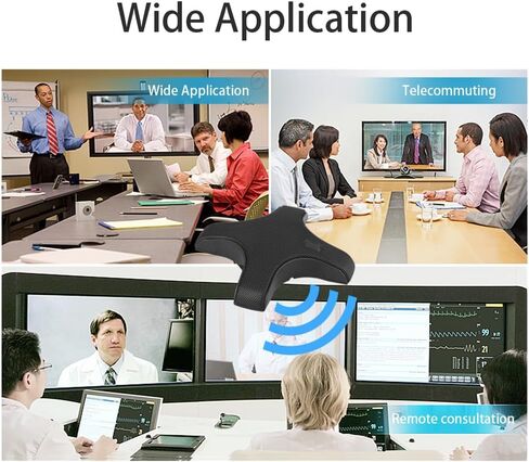 plplaaoo Conference Microphone Omnidirectional Condenser PC Mic Superior Sound Quality Plug Play 3.5mm for Video Conference Online Class Gaming VoIP Calls in Saudi Arabia