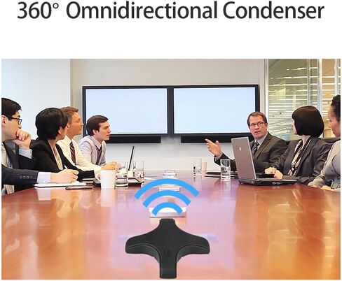 plplaaoo Conference Microphone Omnidirectional Condenser PC Mic Superior Sound Quality Plug Play 3.5mm for Video Conference Online Class Gaming VoIP Calls in Saudi Arabia
