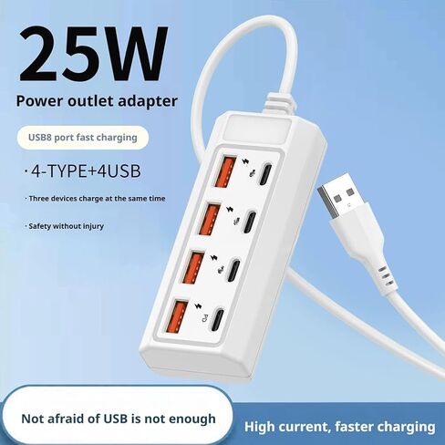 موزع USB C 8 في 1، موزع USB 3.0 ذو 4 منافذ مع 4 منافذ من النوع C، قاعدة تمديد متعددة الوظائف in Saudi Arabia