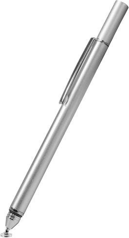 قلم BoxWave Stylus متوافق مع HP OmniBook X Flip 14 - قلم ذو سعة FineTouch، قلم شاشة فائق الدقة - فضي معدني in Kuwait