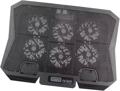 POPETPOP Laptop Cooling Pad 15.6 Inch Quiet 6-Fan Adjustable Speed Blue Light Cooling Stand for Gaming and Office Laptops in Saudi Arabia