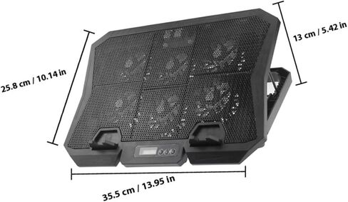 POPETPOP Laptop Cooling Pad 15.6 Inch Quiet 6-Fan Adjustable Speed Blue Light Cooling Stand for Gaming and Office Laptops in Saudi Arabia