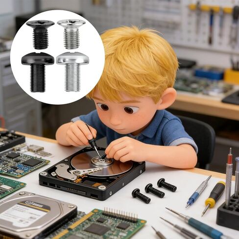 10Pcs 2.5 3.5inch Metal Computer Hard Drive Mounting Screws for Multiple SSDs and HDD Models in Saudi Arabia