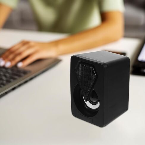 HOMSFOU USB سماعات الكمبيوتر السلكية 1 زوج صندوق مكبر الصوت عالي الحجم مع إضاءة RGB لسطح المكتب والكمبيوتر المحمول والمكتب والألعاب بأسلوب عشوائي in Kuwait