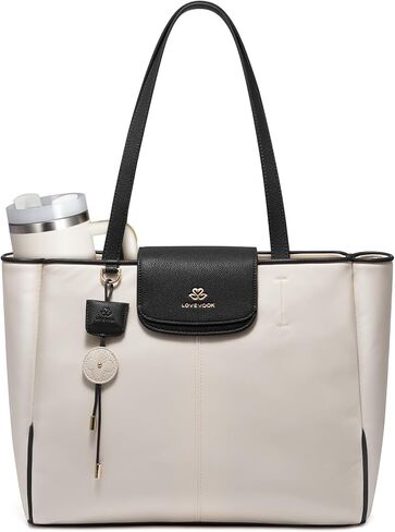 LOVEVOOK Laptop Tote Bag for Women 15.6 Inch,Nylon Work Totes with Compartments, Lightweight Computer Briefcase Purse in Saudi Arabia
