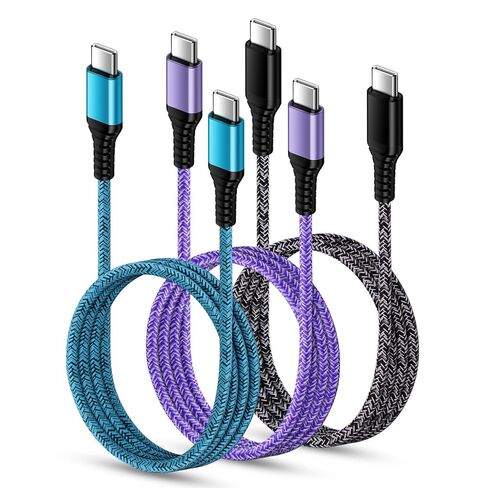 USB C to USB C Cable for iPhone 17 Charger Cord, 3.1A iPhone 16 Charger Fast Charging 3Pack 6FT for iPhone 17 Pro Max 17Pro Air 16e 16 Pro Max 16 15Plus 15, Android Charger Cord Phone Power Cable in Saudi Arabia