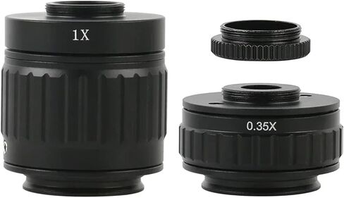 1X 0.35X 0.5XC Mount Lens Adapter Adjustable Camera Installation C Mount Adapter to New Type Trinocular Stereo Microscope(1X) in Saudi Arabia