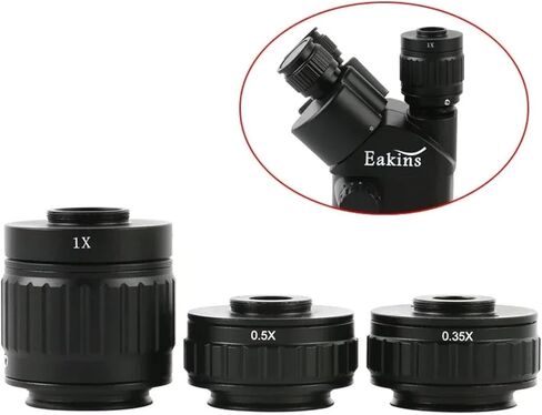 1X 0.35X 0.5XC Mount Lens Adapter Adjustable Camera Installation C Mount Adapter to New Type Trinocular Stereo Microscope(1X) in Saudi Arabia