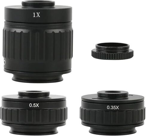 1X 0.35X 0.5XC Mount Lens Adapter Adjustable Camera Installation C Mount Adapter to New Type Trinocular Stereo Microscope(1X) in Saudi Arabia