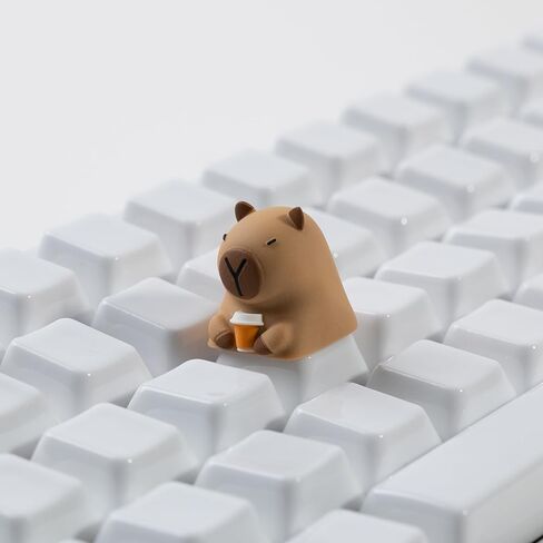 Artisan Keycap Cute Capybara Coffee Resin Keycaps 1U ESC Custom Handmade Keycap Replacement for Mechanical Keyboard in Saudi Arabia