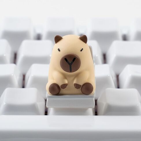Artisan Keycap Cute Capybara Coffee Resin Keycaps 1U ESC Custom Handmade Keycap Replacement for Mechanical Keyboard in Saudi Arabia
