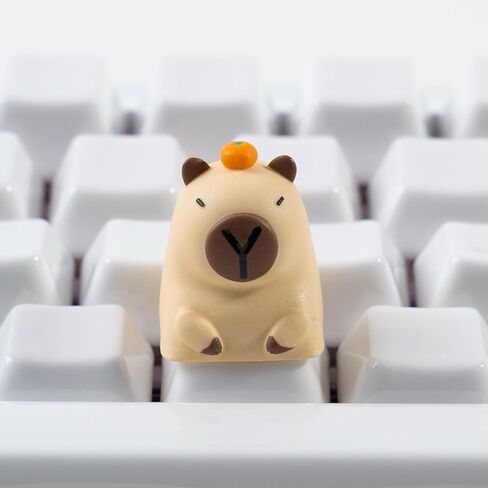 Artisan Keycap Cute Capybara Coffee Resin Keycaps 1U ESC Custom Handmade Keycap Replacement for Mechanical Keyboard in Saudi Arabia