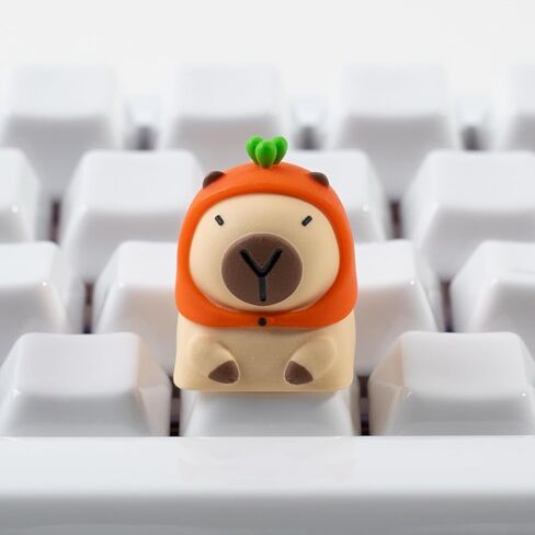 Artisan Keycap Cute Capybara Coffee Resin Keycaps 1U ESC Custom Handmade Keycap Replacement for Mechanical Keyboard in Saudi Arabia