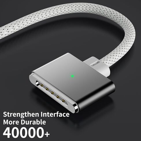 كابل USB-C إلى مغناطيسي 3 بقوة 140 واط، بطول 6.6 أقدام متوافق مع كابل Magsafe 3 لجهاز MacBook Air 2024 M3 13/15 بوصة، 2023/2022 M2، Pro 2024/2023 M4/M2 Pro & Max 14 بوصة 16 بوصة، 2021 M1 & Max 14 بوصة 16 بوصة in Saudi Arabia