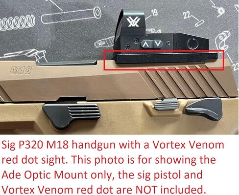 قاعدة تثبيت صغيرة للبصريات المتقدمة من Ade لـ Sig Sauer P320 M17 / M18 إلى Mount Burris FastFire 1/2/3/4، Doctor in Kuwait