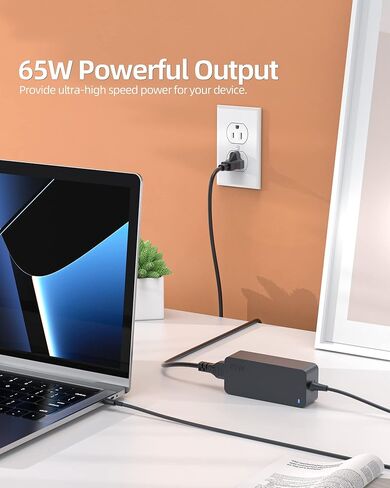 شاحن سريع 65 واط USB-C مناسب لجهاز HP Probook Elitebook 830 835 840 845 850 855 860 865 645 650 655 640 630 X360 1040 G8 G9 G10 G11، 430 435 440 445 450 455 635 سلك محول الطاقة للكمبيوتر المحمول G7 G8 G9 G10 G11 in Saudi Arabia