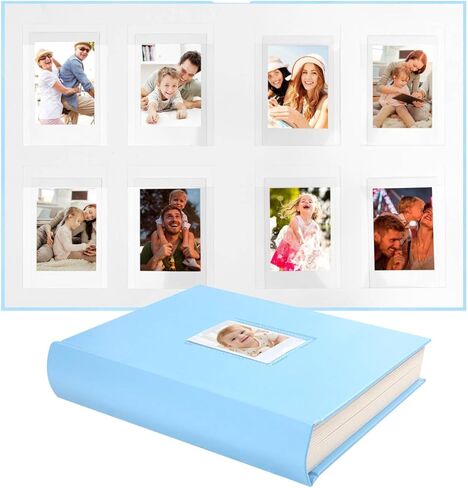 128 Pockets Photo Album with Writing Space, Front Window, For Polaroid Photo Albums 3 Inch Compatible with Fujifilm Instax Mini 12 11 9 8 7s 40 EVO, Polaroid 300, HP Sprocket, K-pop Photocards (Pink) in Kuwait
