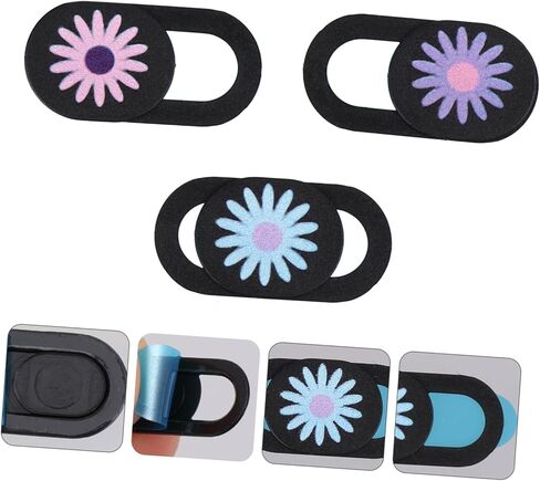 3pcs Privacy Webcam Cover for Laptops and Tablets Ultra Thin Sliding Design Easy to Use and Install Compatible Devices Selection in Saudi Arabia
