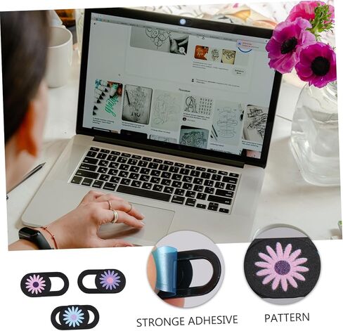 3pcs Privacy Webcam Cover for Laptops and Tablets Ultra Thin Sliding Design Easy to Use and Install Compatible Devices Selection in Saudi Arabia