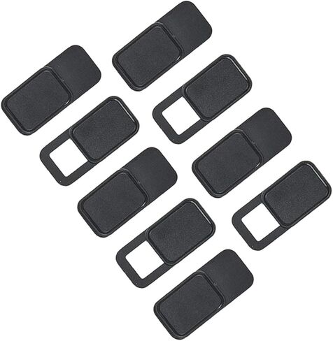 9pcs Webcam Cover Slider for Laptop Tablet Phone Privacy Shutter for Web Cameras Easy to Use Material Black Protects Against Monitoring in Saudi Arabia
