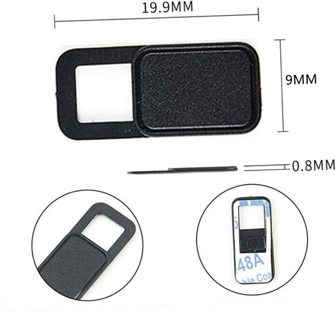 9pcs Webcam Cover Slider for Laptop Tablet Phone Privacy Shutter for Web Cameras Easy to Use Material Black Protects Against Monitoring in Saudi Arabia