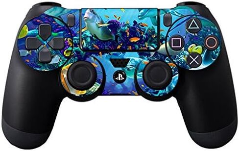 غلاف MightySkins متوافق مع وحدة تحكم Sony PS4 - Ocean Friends | غطاء ملتف واقٍ ومتين وفريد ​​من نوعه من الفينيل | سهل التطبيق والإزالة وتغيير الأنماط | صنع في الولايات المتحدة الأمريكية in Kuwait