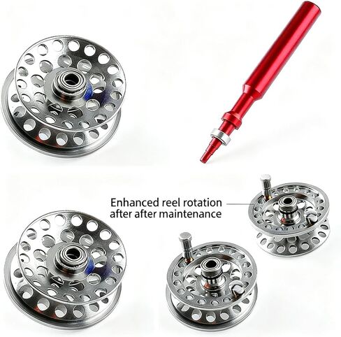 مجموعة أدوات صيانة بكرة الصيد - عصا اختبار فحص المحامل وأدوات معالجة الإصلاح، مثالية لفحص وإصلاح محمل البكرة أثناء صيانة معدات الصيد in Kuwait