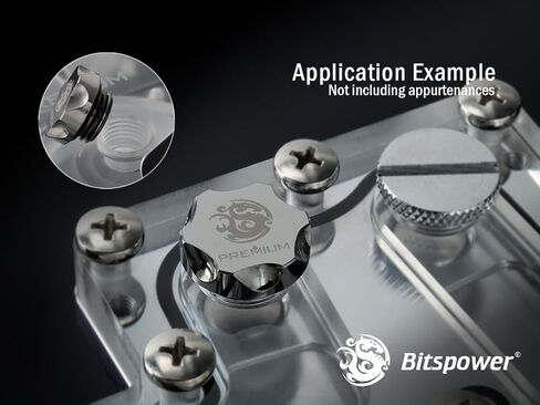 Bitspower Premium G1/4" إيقاف مناسب، أسود لامع، 4 عبوات in Kuwait