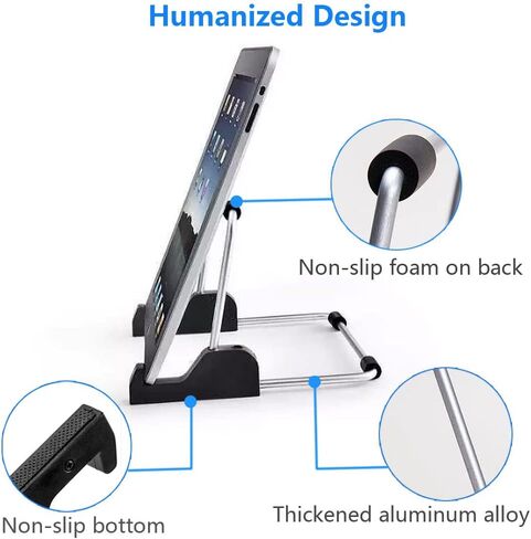 Tablet Stand Adjustable, Aluminum Alloy Non-Slip Tablet Holder for Desk Fit for Tablets, ipad Samsung and Kindle Fire, Display Stand Picture Frame Stand for Photo in Saudi Arabia
