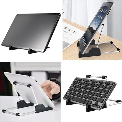 Tablet Stand Adjustable, Aluminum Alloy Non-Slip Tablet Holder for Desk Fit for Tablets, ipad Samsung and Kindle Fire, Display Stand Picture Frame Stand for Photo in Saudi Arabia
