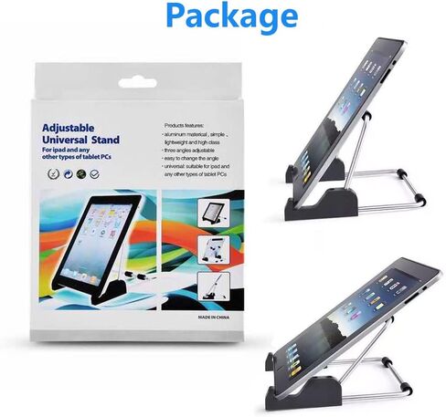 Tablet Stand Adjustable, Aluminum Alloy Non-Slip Tablet Holder for Desk Fit for Tablets, ipad Samsung and Kindle Fire, Display Stand Picture Frame Stand for Photo in Saudi Arabia