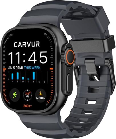 FKM Watch Band F10 - حزام مطاطي ممتاز لساعة Apple - سوار رياضي وخفيف الوزن - سوار معصم خفيف الوزن ومتين ومقاوم للعرق والماء in Kuwait