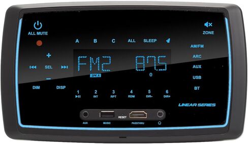 RV Stereo Receiver Touch Screen with AM/FM/AUX/USB/BT & 3-Zone Control in Saudi Arabia