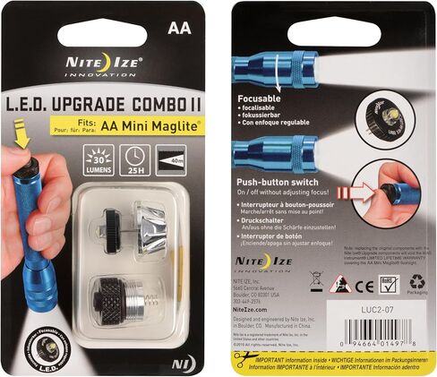 ترقية مصباح Nite Ize LED، يناسب AA Mini Maglite، يقوم بترقية المصباح إلى 30 لومن LED in Kuwait