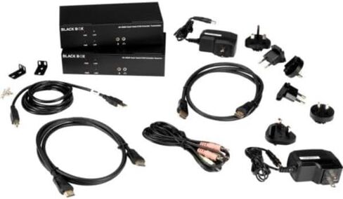شاشة مزدوجة HDMI 4K30 USB 2.0 ومجموعة موسع الصوت التسلسلي KVM عبر الألياف in Saudi Arabia