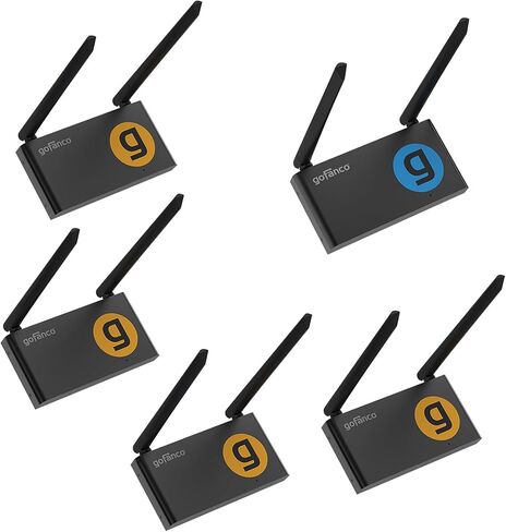 حزمة موسع gofanco 1TX+4RX 1080p HDMI KVM اللاسلكية مع حلقة IR وUSB وHDMI، يصل إلى 492 قدمًا، موسع HDMI لاسلكي 5 جيجا هرتز، هوائي مزدوج، طويل المدى in Kuwait