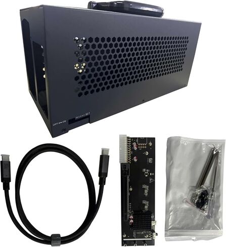 Fast Speed 4 GPU Expansion Dock Metal Enclosure 40Gbps Charging PCIe Adapters for Laptops Gaming Video Rendering Atxs Power GPU Expansion Dock in Saudi Arabia