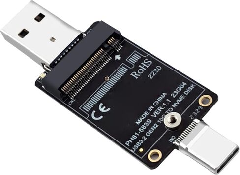 حاوية قرص 2230 إلى لوحة مهايئ USB a وUSB C لنقل الملفات بكفاءة حتى 10 جيجابت في الثانية محول USB C in Saudi Arabia