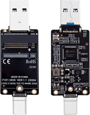 حاوية قرص 2230 إلى لوحة مهايئ USB a وUSB C لنقل الملفات بكفاءة حتى 10 جيجابت في الثانية محول USB C in Saudi Arabia