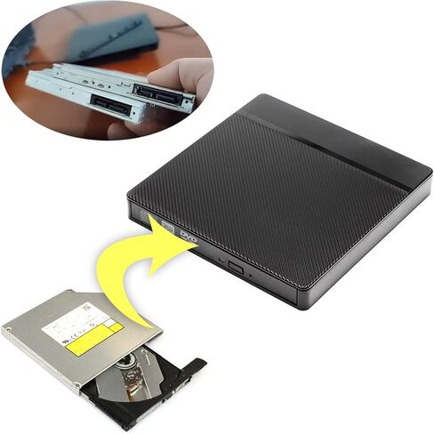 حافظة محرك الأقراص الضوئية المحمولة لـ 12.7 مللي متر 9.5 مللي متر USB3.0 Type-C صندوق الضميمة المحمول الخارجي لحقيبة الأقراص المضغوطة in Saudi Arabia