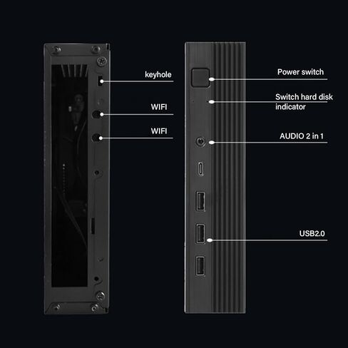 TX06 حاوية ITX صغيرة رقيقة فعالة للكمبيوتر سهلة التركيب على شاشات LCD مساحة للتخزين وحافظة سطح المكتب in Saudi Arabia