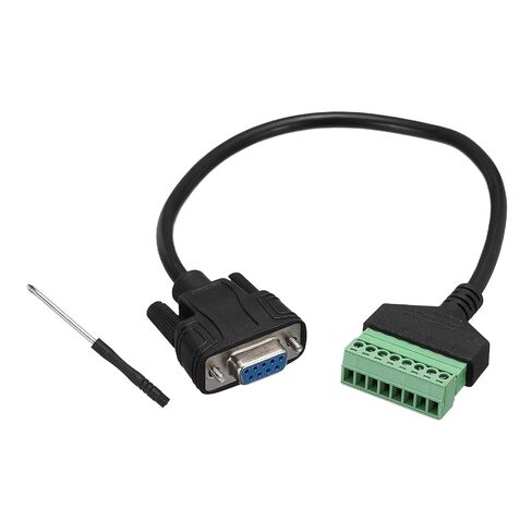 MECCANIXITY DB9 Male Plug to 8 Pin Screw Terminal Adapter, 9 Pin VGA Connector Solderless Extension Cable for KTV Multimedia Audio Video Network Projects, Pack of 1 in Saudi Arabia
