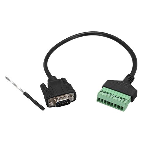MECCANIXITY DB9 Male Plug to 8 Pin Screw Terminal Adapter, 9 Pin VGA Connector Solderless Extension Cable for KTV Multimedia Audio Video Network Projects, Pack of 1 in Saudi Arabia