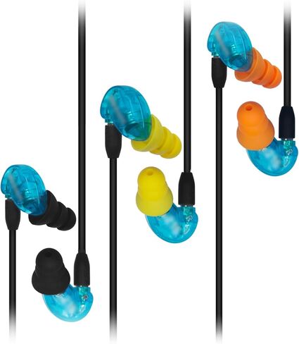 استبدال أطراف الأذن السيليكون من Klowcok لسماعات Shure SE215 PRO SE425 SE535 SE846 Aonic4 Aonic5، أطراف سماعات أذن ثلاثية الحافة 8 أزواج (أسود*4/أصفر*2/برتقالي*2) in Kuwait