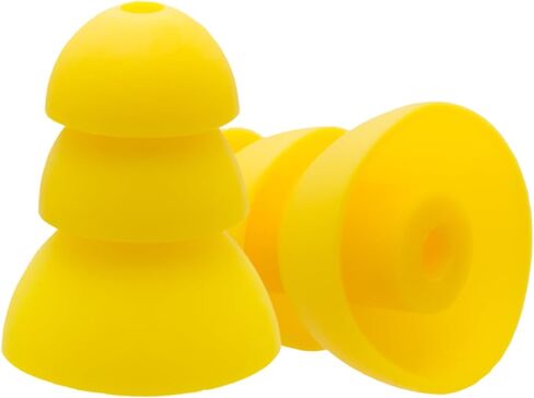 استبدال أطراف الأذن السيليكون من Klowcok لسماعات Shure SE215 PRO SE425 SE535 SE846 Aonic4 Aonic5، أطراف سماعات أذن ثلاثية الحافة 8 أزواج (أسود*4/أصفر*2/برتقالي*2) in Kuwait