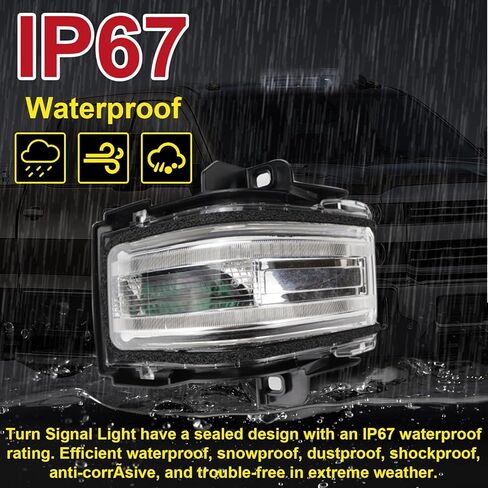 Passenger Mirror Turn Signal Light Right Turn Lamp For Ford F-150 F-250 F-350 F-450 F-550 2015-2024 in Saudi Arabia