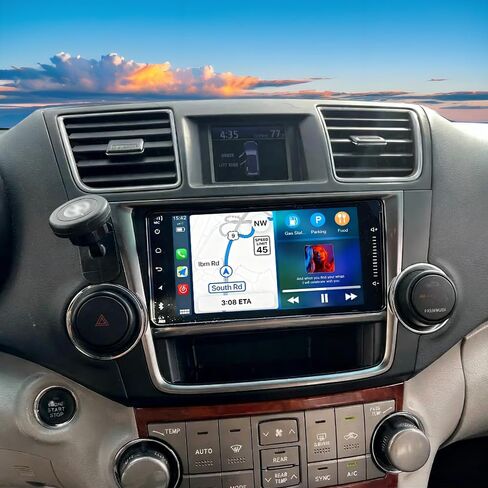 7 Inch Android 14 Car Stereo for Toyota Highlander 2008-2013 2G+32G Car Radio w/Wireless Carplay & Android Auto GPS Navigation in-Dash Head Unit w/Bluetooth WiFi FM/RDS Backup Camera Mirror Link SWC in Saudi Arabia