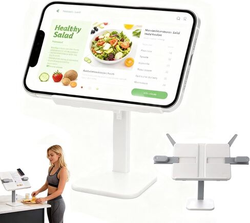 Tablet Stand Holder,Adjustable Foldable Lightweight iPad Laptop Book Stand for Desk,Monitor Holder Multi-Functional Rest Tray Recipes Textbook Cookbook Magazine Laptop Tablet DW (Grey) in Saudi Arabia